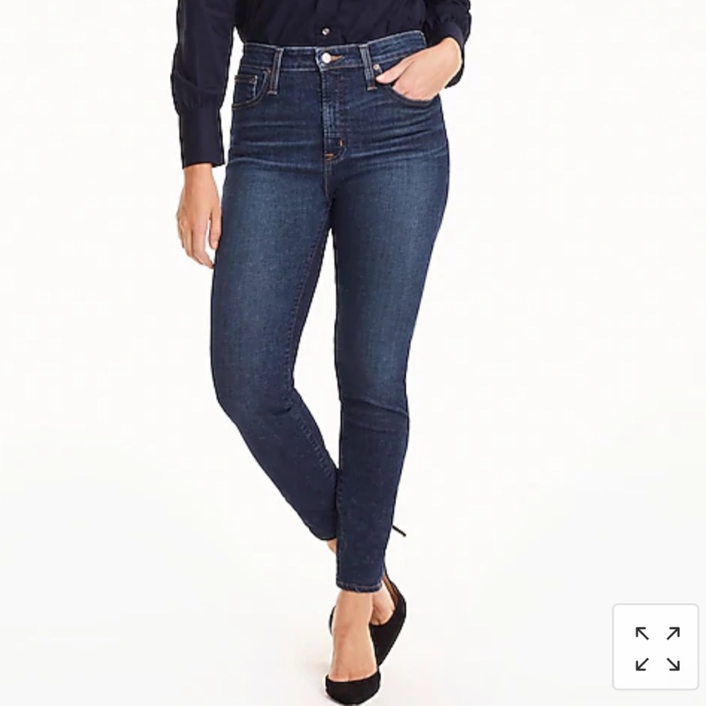 JCREW CURVY TOOTHPICK HIGH RISE JEANS